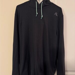 Men’s Rhoback Performance Hoodie Dark Gray/Navy Athletic Pullover XL